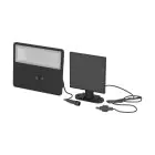 Eglo Applique Murale Panettieri Solar Noir 8W 1600lm - 840 Blanc Froid | IP65 - Détecteur De Mouvement
